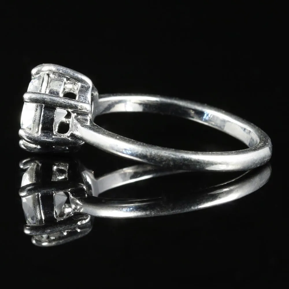 Solitaire Paste Ring 1.80Ct Paste