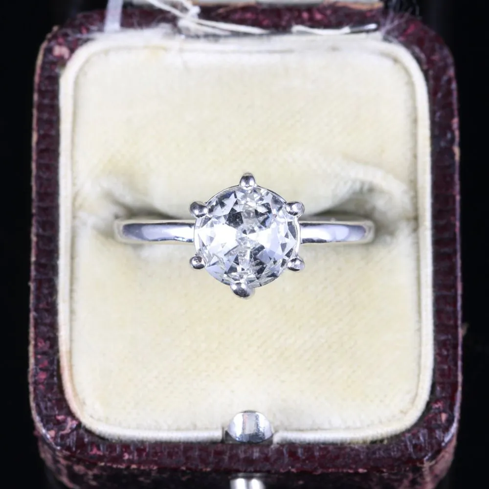 Solitaire Paste Ring 1.80Ct Paste