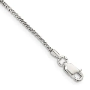 Sterling Silver 1.5mm Round Spiga Chain Bracelet