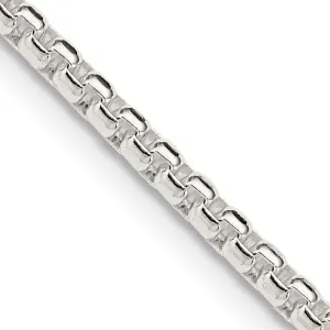 Sterling Silver 2.6mm Round Box Chain Necklace