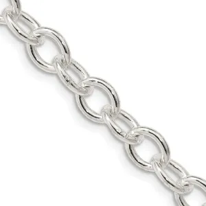 Sterling Silver 6.8mm Oval Cable Chain Necklace