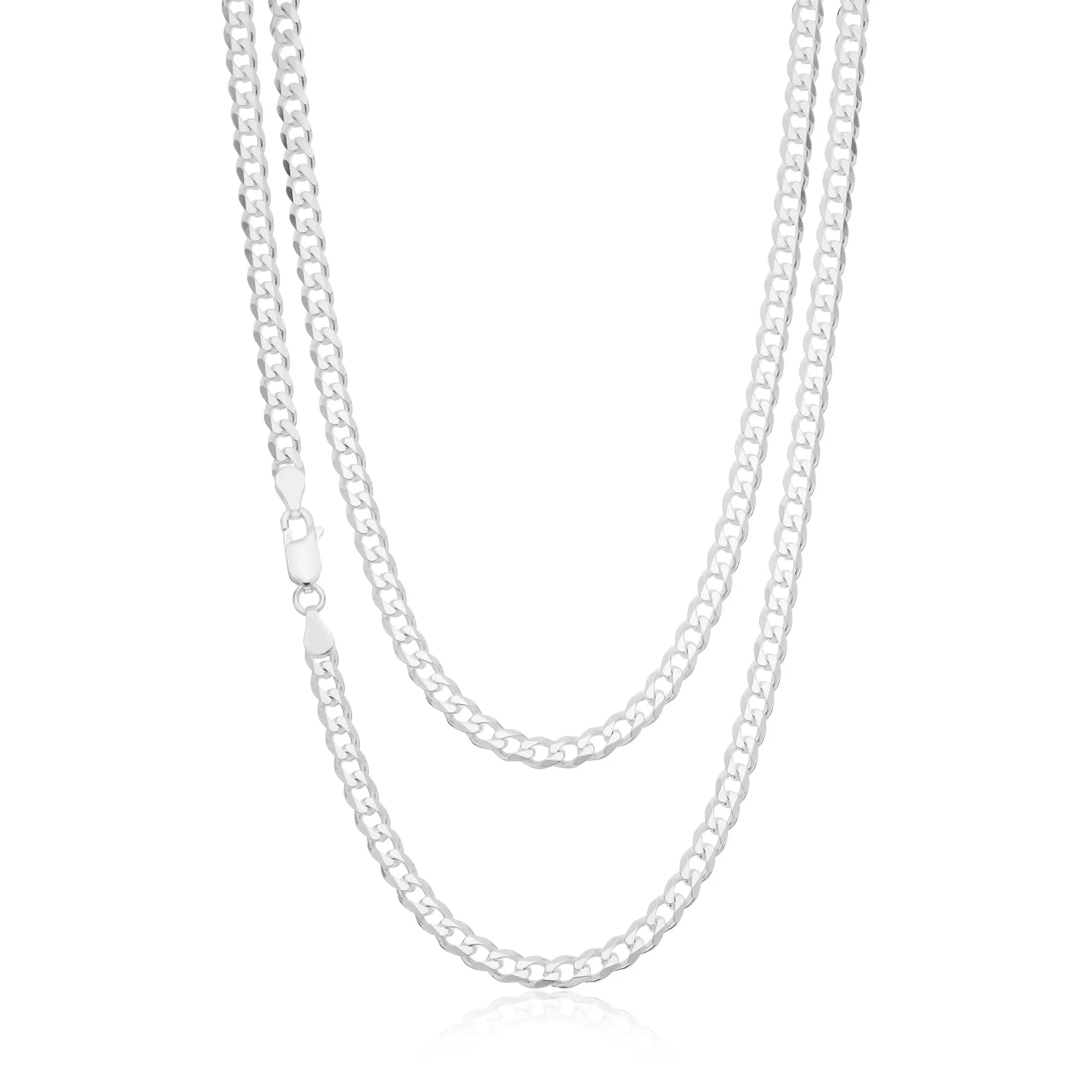 Sterling Silver 70cm Bevdicut Curb 120 Gauge Chain