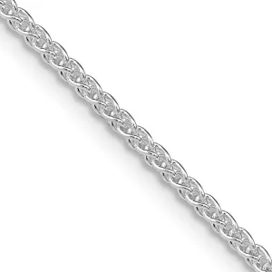 Sterling Silver Rhodium-plated 1.6mm Round Spiga Chain Necklace