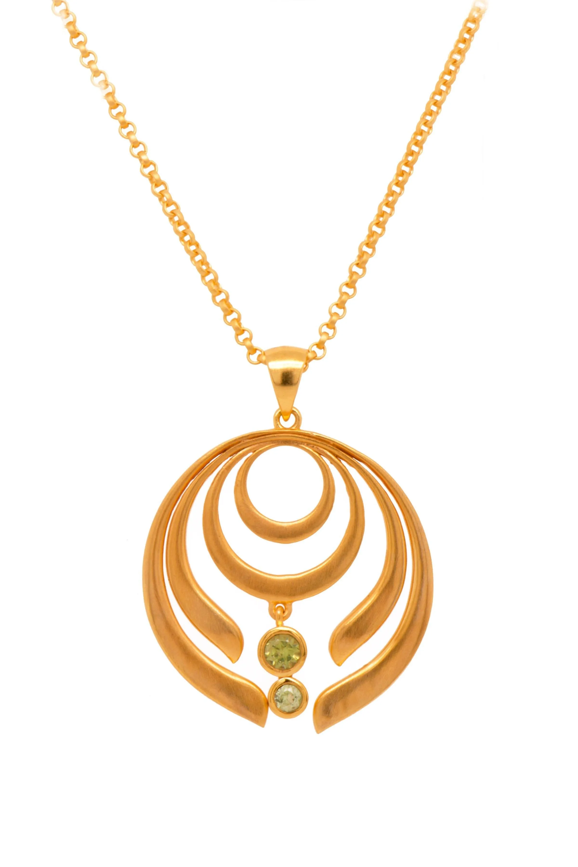 Strength Pendant 24K Gold Vermeil in Various Gemstones