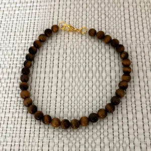 Tigers Eye Mens Beaded Bracelet