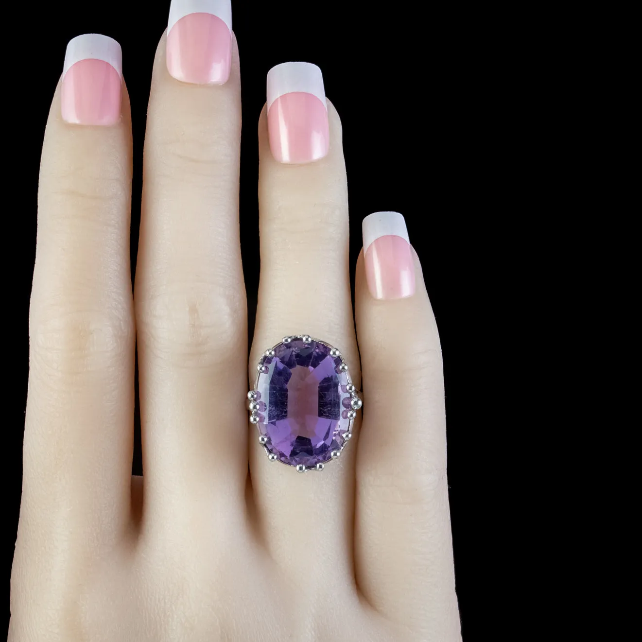 Vintage Amethyst Cocktail Ring 12ct Amethyst Circa 1960