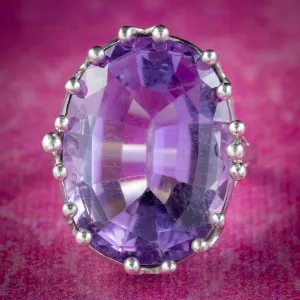 Vintage Amethyst Cocktail Ring 12ct Amethyst Circa 1960