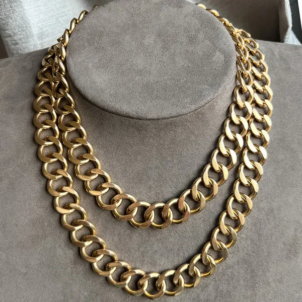 Vintage Curb Link Chain Necklace