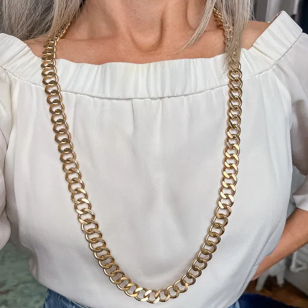 Vintage Curb Link Chain Necklace