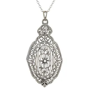 Vintage Filigree Pendant Necklace