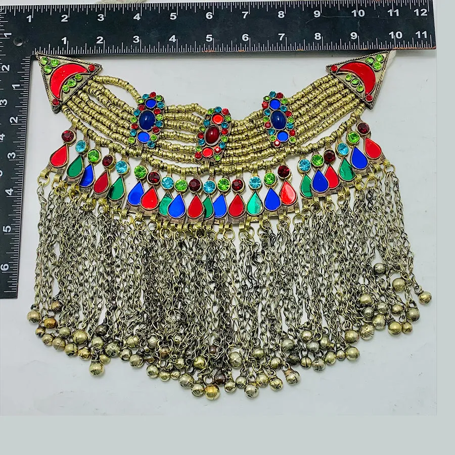 Vintage Long Bells Tribal Necklace