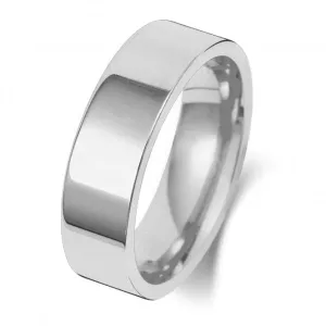 Wedding Band Platinum Flat Court 6mm-1.25 Wedding  Ring WP126L